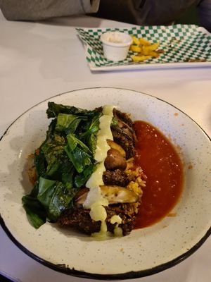 Rice dish at La Cocinita Verde in Bogota