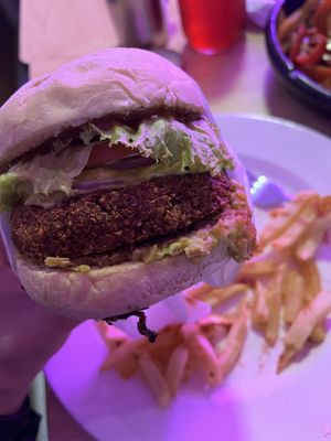 Quinoa burger  at La Cocinita Verde in Bogota