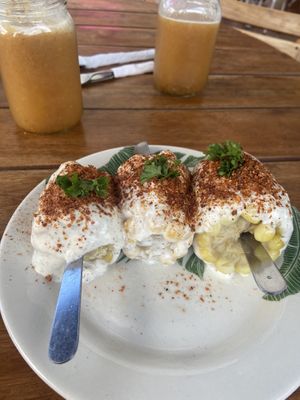 Elotes  at La Cocinita Verde in Bogota