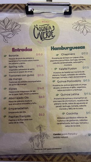   at La Cocinita Verde in Bogota