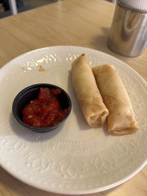 Spring rolls #Veganuary at La Cocinita Verde in Bogota