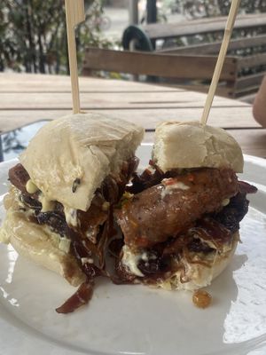 Neoyorquien burger  at La Cocinita Verde in Bogota