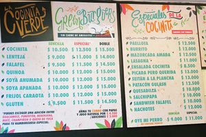 Lots of options! at La Cocinita Verde in Bogota