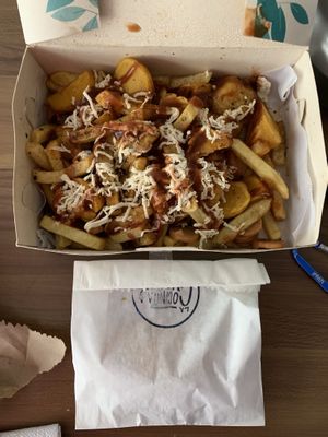 Salchipapas y empanada - Rappi  at La Cocinita Verde in Bogota