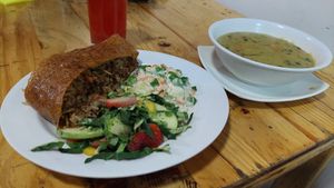 Lechona Vegana 😋 at De Nobles in Bogota