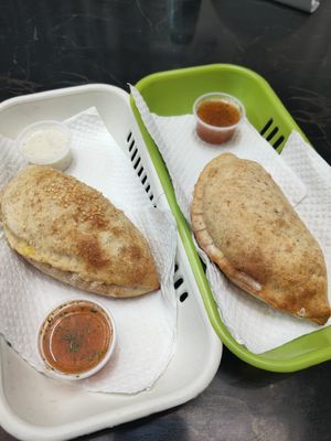 Baked empanadas at De Nobles in Bogota