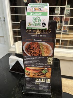 Colombian vegan food   at De Nobles in Bogota