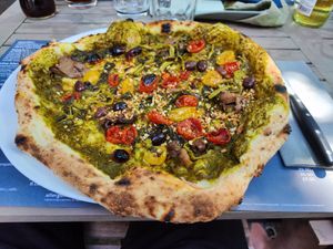 Pizza vegana at da PONE in Zurich