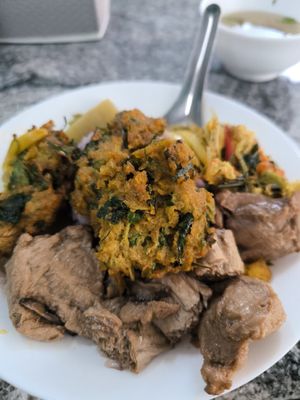 Veg rice at Guwan Im in Phayao