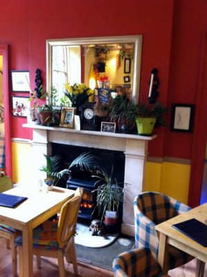 interior at Cafe Nom De Plume in Edinburgh