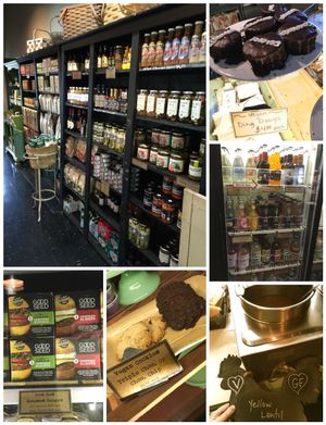 Great vegan salad choices, vegan Ding Dongs and a few cookie options, assorted soups and pantry items. at The Farmhouse Deli and Pantry in Douglas