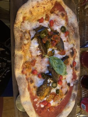 Aubergine vegan pizzaa  at Zizzi - Belfast Victoria Square in Belfast