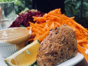Arugula and beet salad at Juice Bar at the Harmony Hotel in Nosara