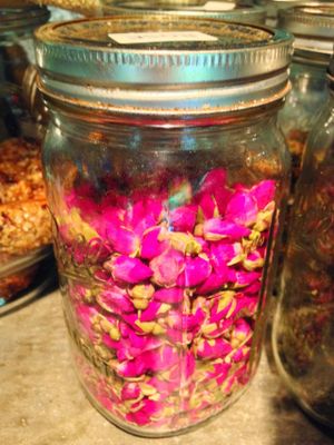 Rose tea at the Cafe & Juice Bar. at Juice Bar at the Harmony Hotel in Nosara