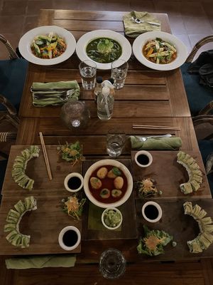 Vegan family dinner😍 at Harmony Hotel Restaurant in Nosara
