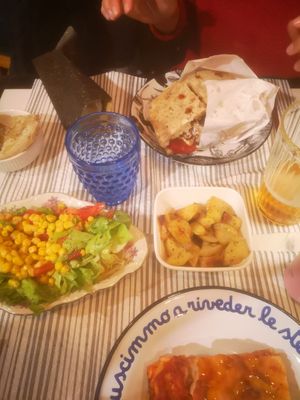 Vegan burger and lasagna at Vicolo Otto  in Sarzana