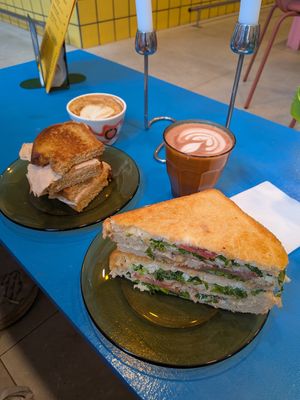Mixto jamón y queso vegano, Club Sandwich at antirush | speciality coffee in Malaga