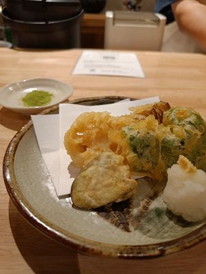 Tempura at Japanese Restaurant Bien in Gifu