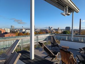 View from the rooftop terrace at Kattopuutarha in Pirkanmaa