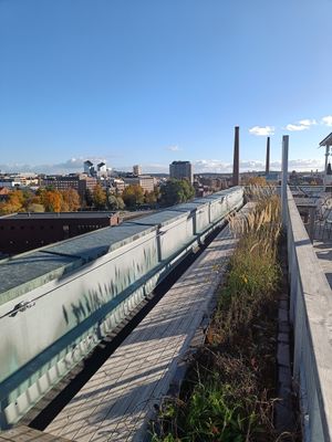 View from the rooftop terrace at Kattopuutarha in Pirkanmaa