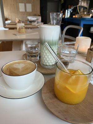 Coffee options with Vegan alternatives   at Ebe Cafe in Zlin