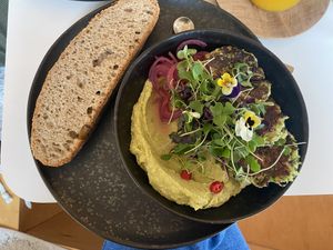 Vegan plate  at Ebe Cafe in Zlin