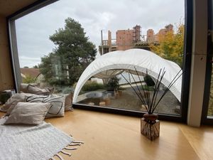 Outdoor seating   at Ebe Cafe in Zlin