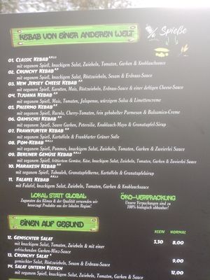 Kebabs at Crunchy Vegan Kebab in Gottingen