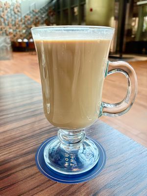 Oat latte  at Turquoise Restaurant  in Dubai