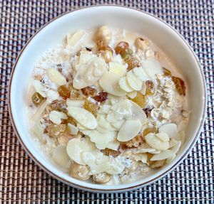 Homemade granola  at Turquoise Restaurant  in Dubai