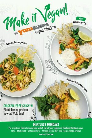 vegan chicken!  at Wok Box in Dartmouth