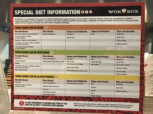 Vegan products  at Wok Box in Dartmouth