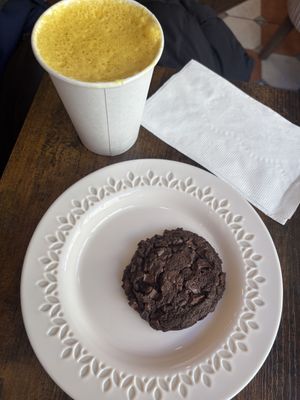 Cookie and golden late  at Say She Ate - Mumbai Inspired cafe in Philadelphia
