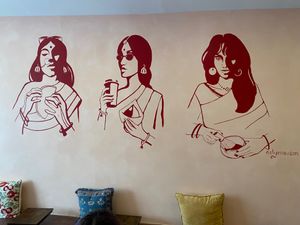 Dope mural at Say She Ate - Mumbai Inspired cafe in Philadelphia