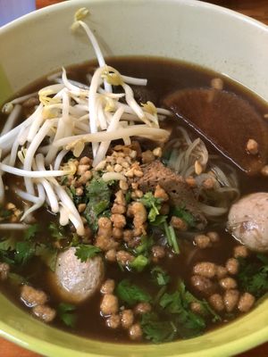 Noodle soup  at Sangwiroon Vegetarian in Chiang Mai