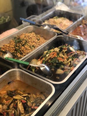 Food  at Sangwiroon Vegetarian in Chiang Mai