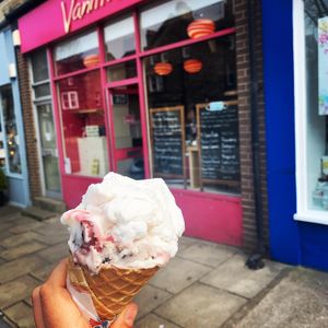 Vanillis raspberry  Oreo and coconut  at Vanilli's in Harrogate