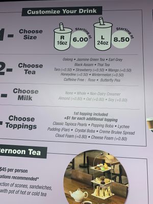 Note the multiple non dairy milk options  at Boba Works in Ocean City