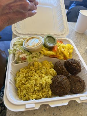 Falafel platterr  at Tamar in Santa Barbara