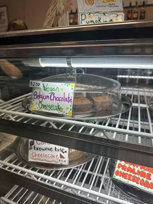Vegan cheesecake brownie  at Grounds for Thought in Bowling Green