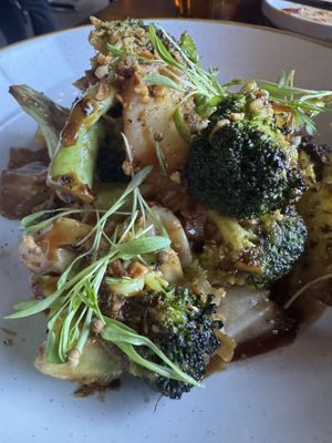 Charred broccoli   at Pig and Tiger in Denver