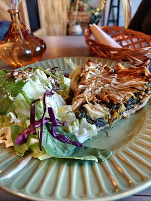 Quiche with spinach and sundried tomatoes at Bistro Las in Zakopane