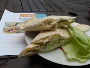 Wrap (Tortilla with tofu and herbs) at Ojero Vegan Bistro in Ostrava