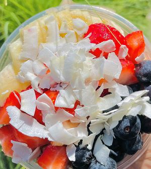 Acai bowl w/ coconut   at Healthy Greens in Woodland Hills