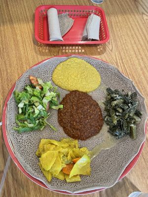 Veggie Combo - enough for 2!  at Abol Ethiopian Restaurant in Durham