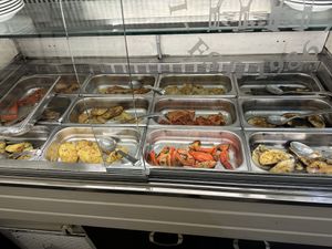 Self-service vegetable starters buffet  at La Montecarlo in Lazio