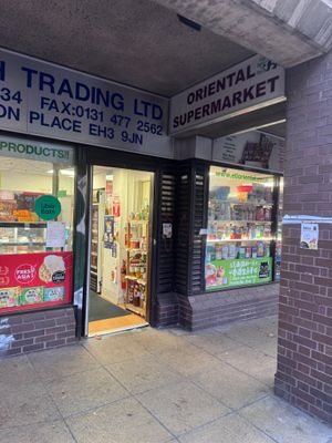 Outside  at Oriental Supermarket in Edinburgh