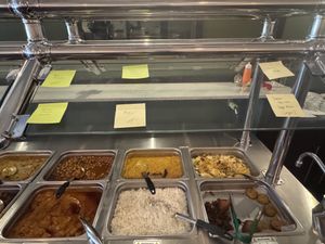 Buffet options with vegan clearly labeled  at Radhe Pure Veg & Vegan in Oklahoma City