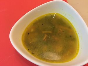 Vegetable soup with nori at Rada - Red Leopard Mall in Yekaterinburg