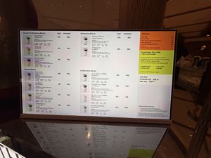 Menu  at Cult Dusit Central Park in Bangkok